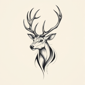 Abstract Stag Tattoo