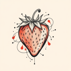 Abstract Strawberry Tattoo