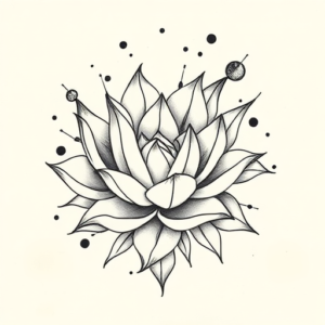 Abstract Succulent Tattoo