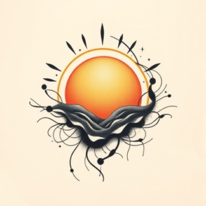 Abstract Sunrise Tattoo