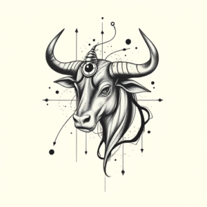 Abstract Taurus Tattoo