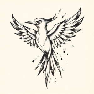 Abstract Thunderbird Tattoo