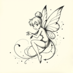 Abstract Tinkerbell Tattoo