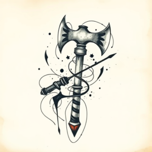 Abstract Tomahawk Tattoo