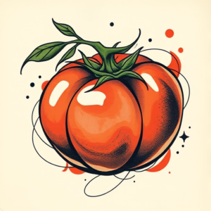 Abstract Tomato Tattoo
