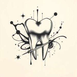 Abstract Tooth Tattoo