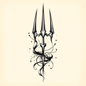 Abstract Trident Tattoo