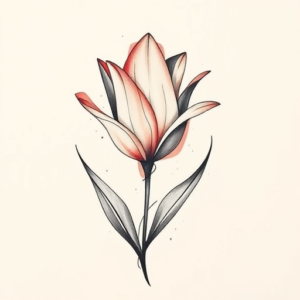Abstract Tulip Tattoo