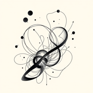 Abstract Unalome Tattoo