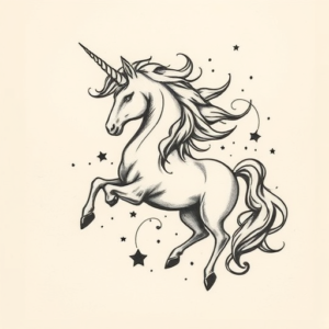 Abstract Unicorn Tattoo