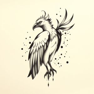 Abstract Vulture Tattoo