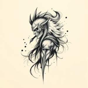 Abstract Warrior Tattoo