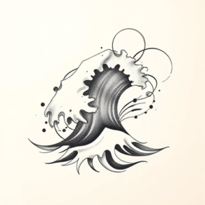 Abstract Wave Tattoo