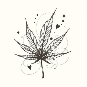 Abstract Weed Tattoo