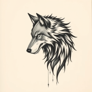 Abstract Werewolf Tattoo