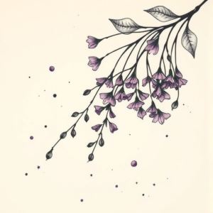 Abstract Wisteria Tattoo