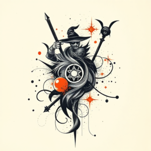 Abstract Witcher Tattoo