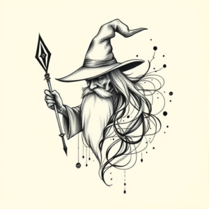 Abstract Wizard Tattoo