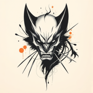 Abstract Wolverine Tattoo