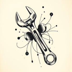 Abstract Wrench Tattoo