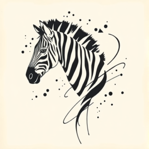 Abstract Zebra Tattoo