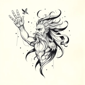 Abstract Zeus Tattoo