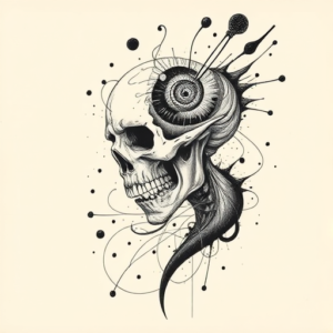 Abstract Zombie Tattoo