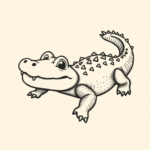 Adorable Alligator Tattoo