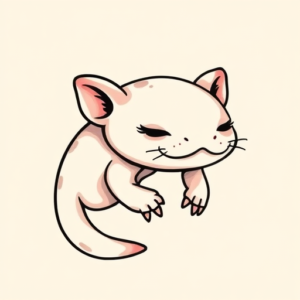 Adorable Axolotl Tattoo