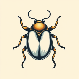 Adorable Beetle Tattoo