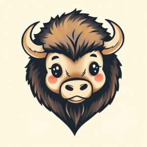 Adorable Bison Tattoo