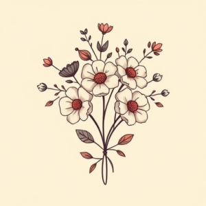 Adorable Bouquet Tattoo