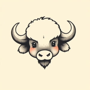 Adorable Buffalo Tattoo