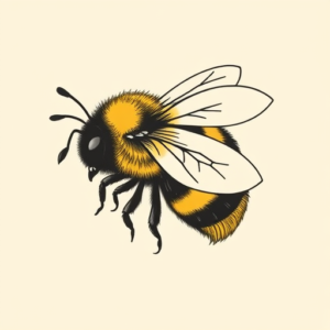 Adorable Bumblebee Tattoo