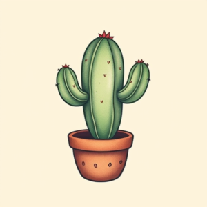 Adorable Cactus Tattoo