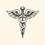 Adorable Caduceus Tattoo