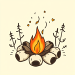 Adorable Campfire Tattoo