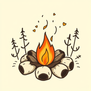 Adorable Campfire Tattoo