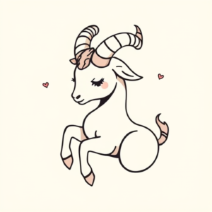 Adorable Capricorn Tattoo