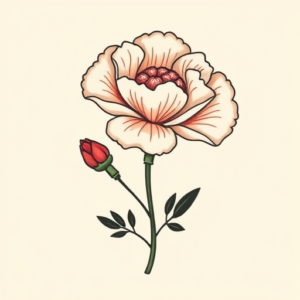 Adorable Carnation Tattoo