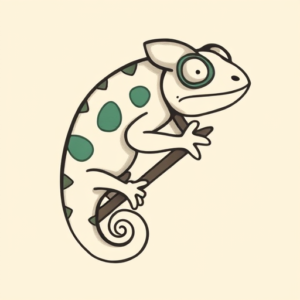 Adorable Chameleon Tattoo