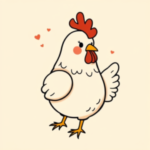 Adorable Chicken Tattoo