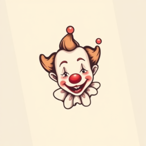 Adorable Clown Tattoo