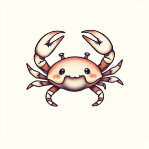 Adorable Crab Tattoo