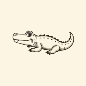 Adorable Crocodile Tattoo