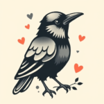 Adorable Crow Tattoo