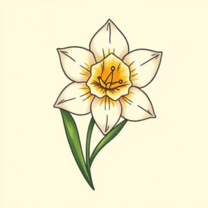 Adorable Daffodil Tattoo