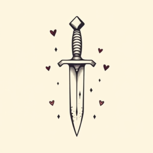 Adorable Dagger Tattoo