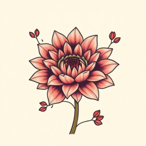 Adorable Dahlia Tattoo