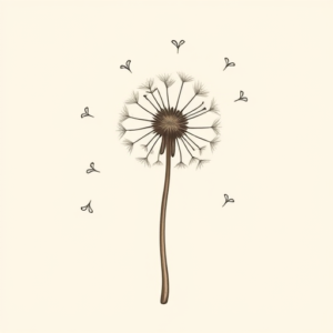 Adorable Dandelion Tattoo